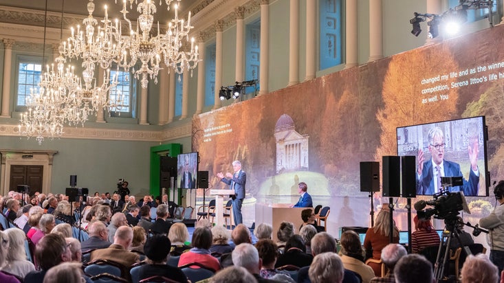 René Olivieri at the National Trust AGM 2022 at Bath Assembly Rooms, England